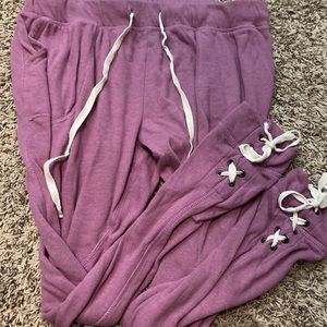 serra lace up lounge pants